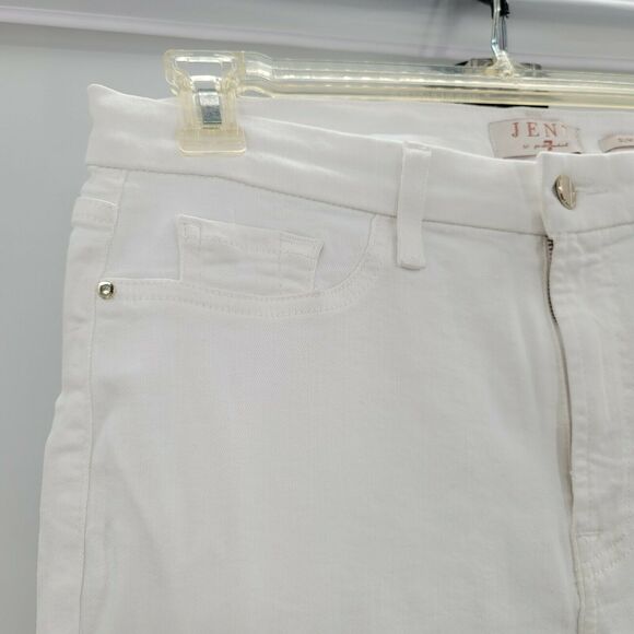 Jen 7 by 7 for All Mankind Slim Straight Jeans Mid Rise Button & Zip Fly SZ 12 - Picture 3 of 11